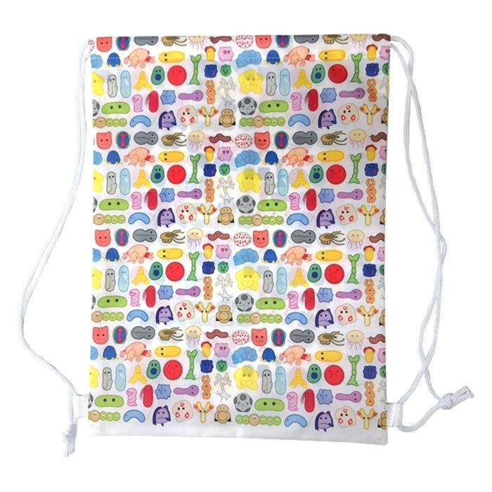 Microbes Art Drawstring backpack
