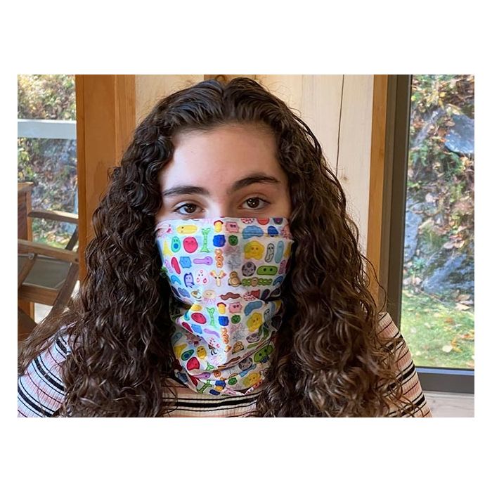 Microbes Art Face Covering front