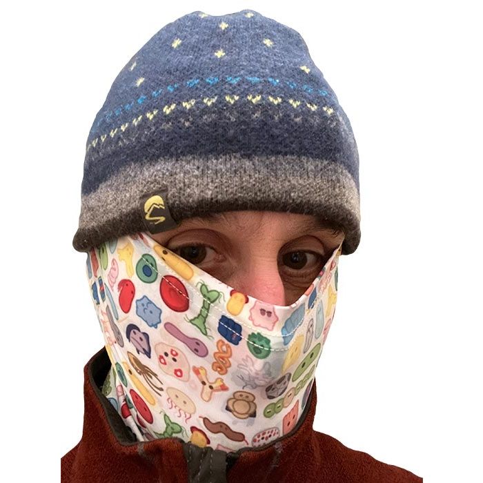 Microbes Art Face Covering model 2