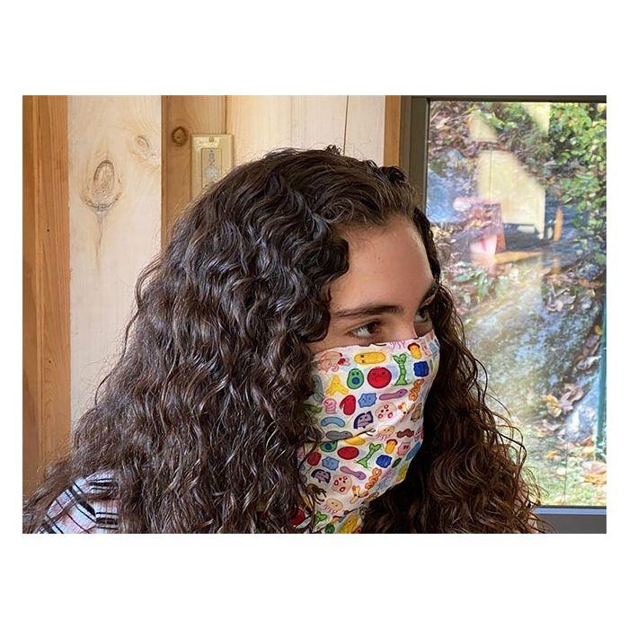 Microbes Art Face Covering side