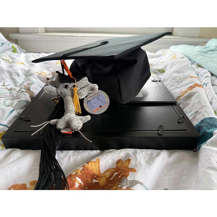 Graduation Brain Cell key chain cap