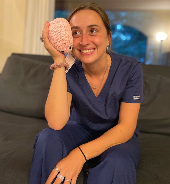 Brain with nurse