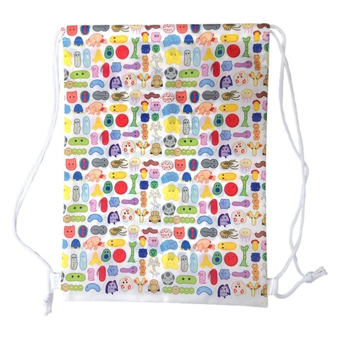 Microbes Art Drawstring backpack