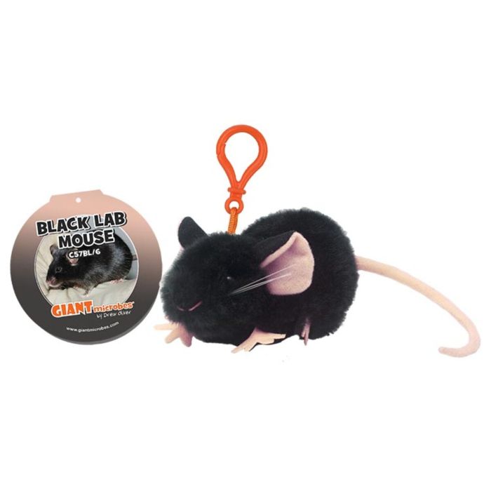 Black Lab Mouse key chain with tag