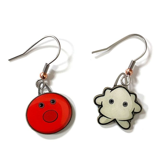 Blood Cells earrings close