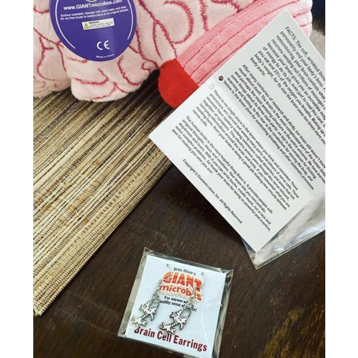 Neuron earrings and Brain