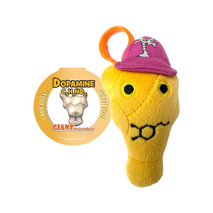 Dopamine key chain with tag