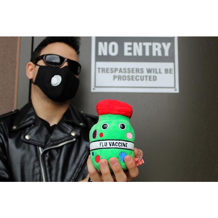 Flu Vaccine guy with mask