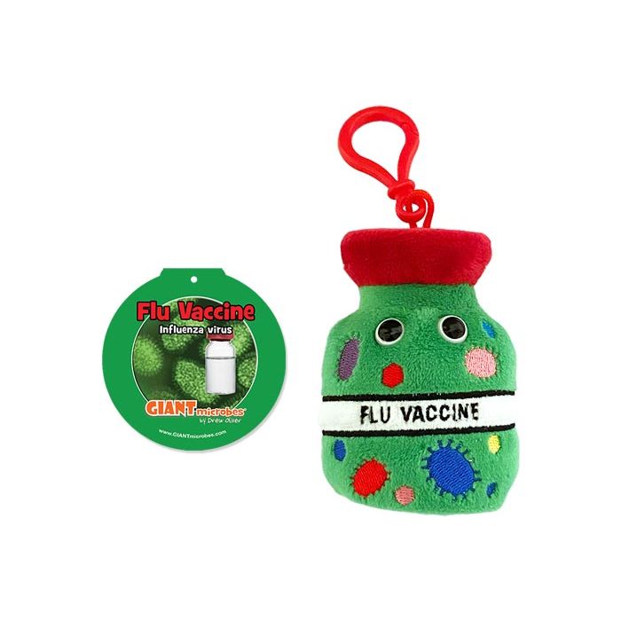 Flu Vaccine key chain with tag