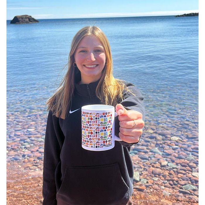 Microbes mug with beach model