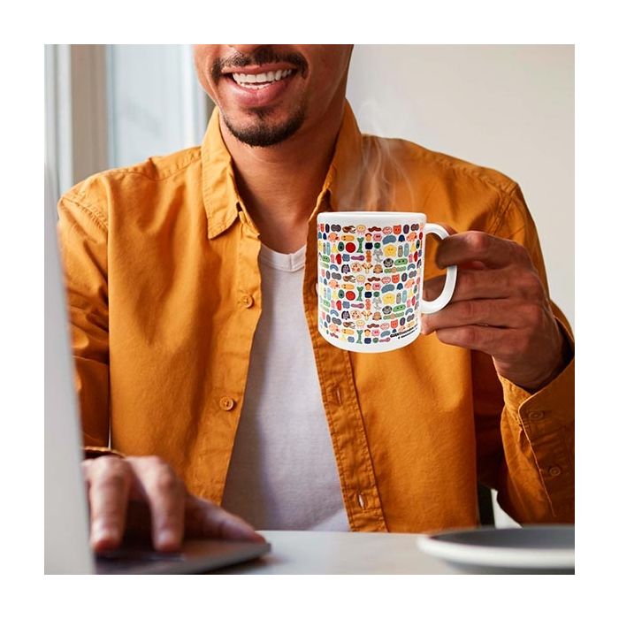 Microbes art mug with guy