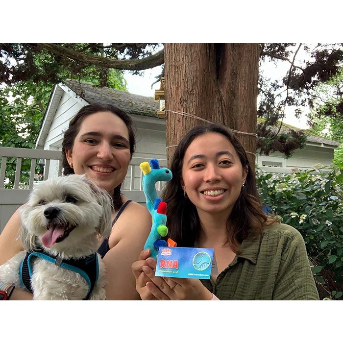 RNA plush with girls and dog