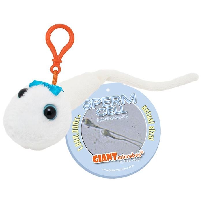 Sperm Cell key chain with tag
