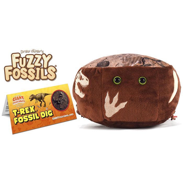 T. rex fossil dig plush tag FF