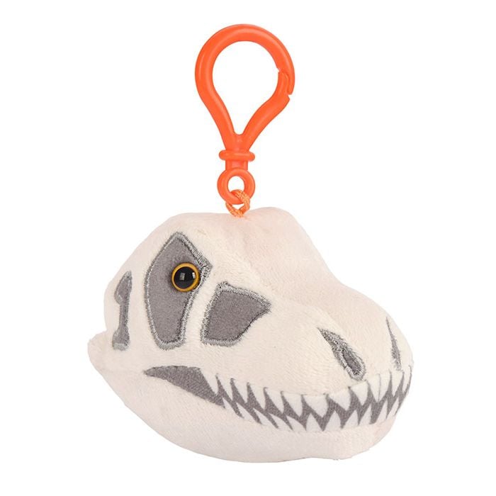 T. rex skull key chain angle