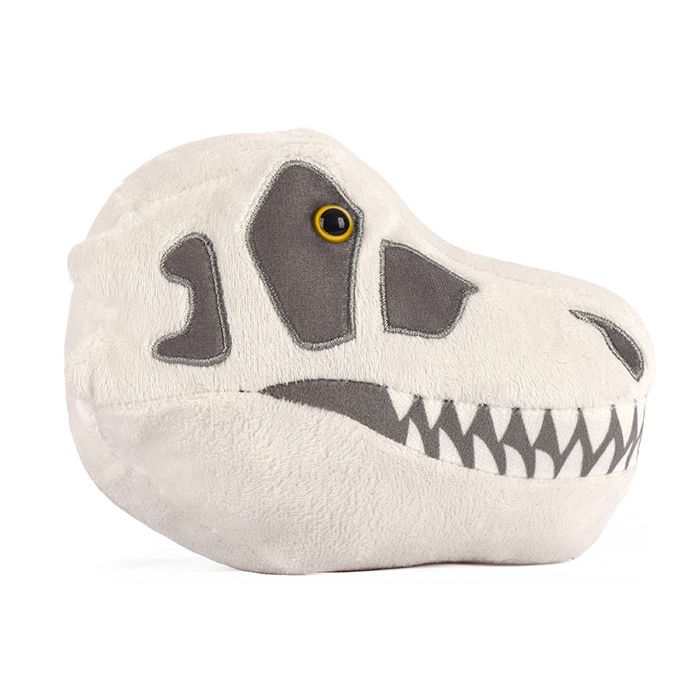 T. rex skull plush side
