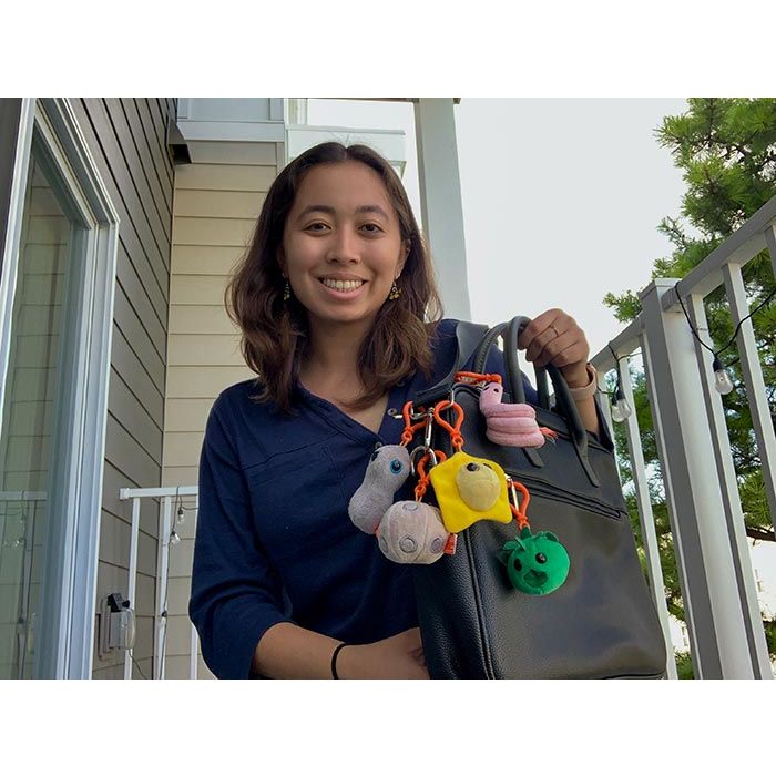 Tainted Love minis on backpack