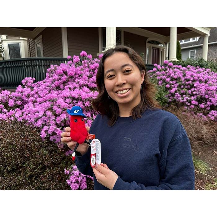 Testosterone plush with model