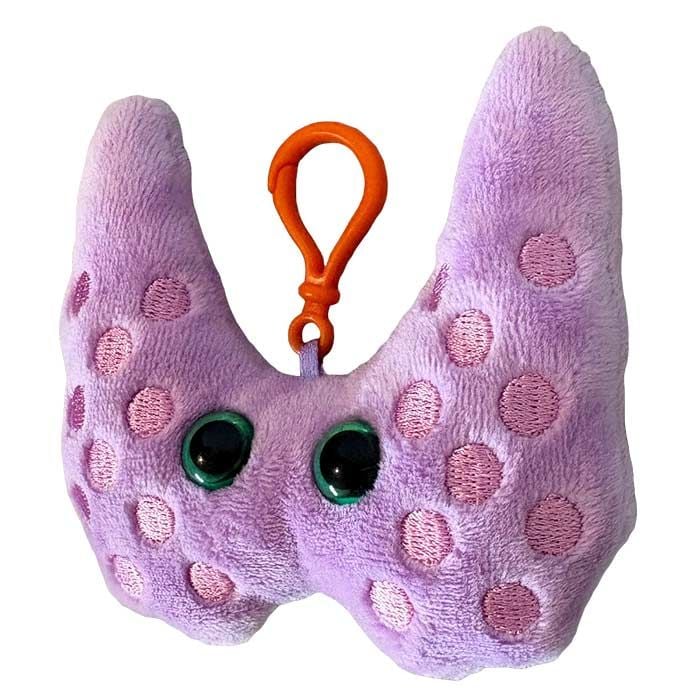 Thyroid plush key chain angle