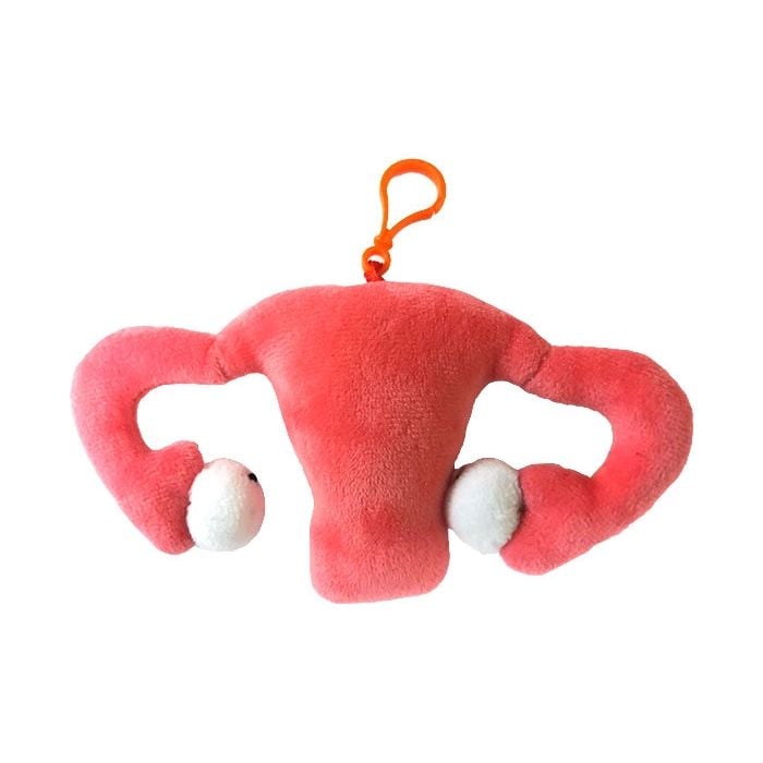 Uterus key chain back