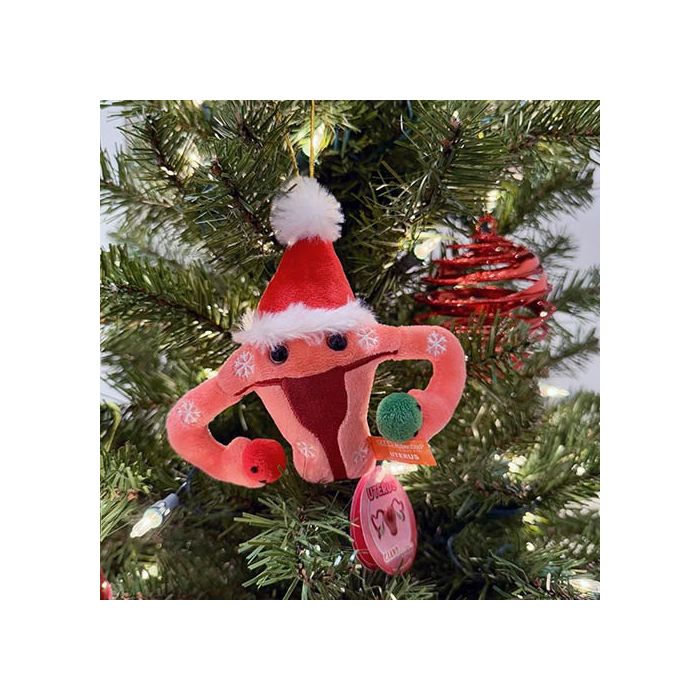 Uterus ornament close on tree
