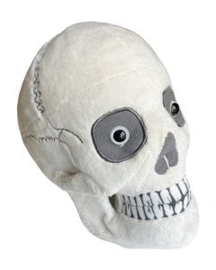 Skull plush angled view